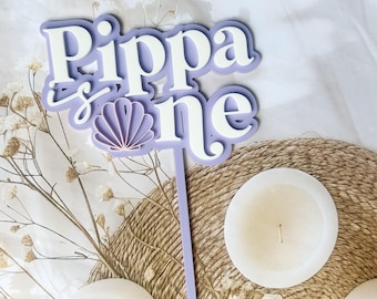 Adorno para tarta de primer cumpleaños// Un adorno/dos adornos/Un nombre personalizado