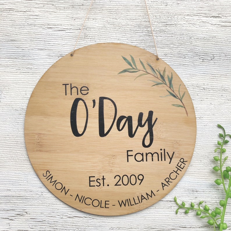 Personalised Family Name Custom Wall Decor Surname Wall Etsy