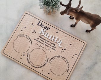 Christmas Eve Plate Tray | Personalised Santa's treats board | Christmas Eve | Treats for Santa | Santa Christmas Plate | Christmas Eve Tray