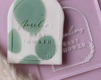 Arch Shape Baby Shower Cookie fondant stamp | Personalised fondant debosser | Newborn baby Cookie Embosser | Personalised Cookie Stamp |