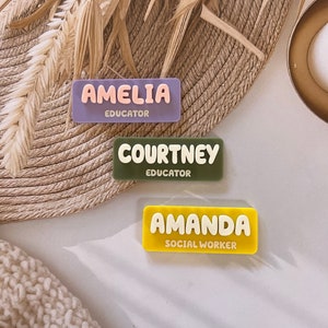 Personalised Name Badge Nurse Name Badge Custom 3D Magnetic Name Tag Fun Name Badge doctor nurse hospital scrubs health image 1