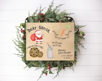 Christmas Eve Plate | Personalised Santa's treats board | Christmas Eve | Treats for Santa | Santa Christmas Plate | Christmas Eve Plate