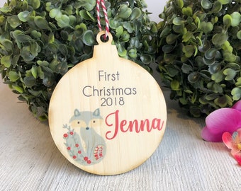 Baby's First Christmas Ornament personalised new born Christmas gift Christmas ornament for new baby 2018  bauble First Christmas gift xmas