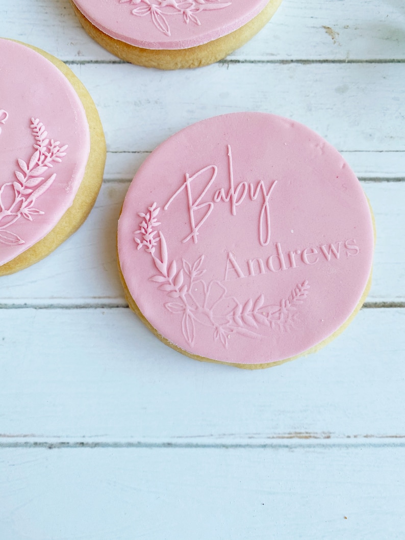 Custom Cookie Fondant Stamp Baby Shower Cookie Stamp With Etsy Australia