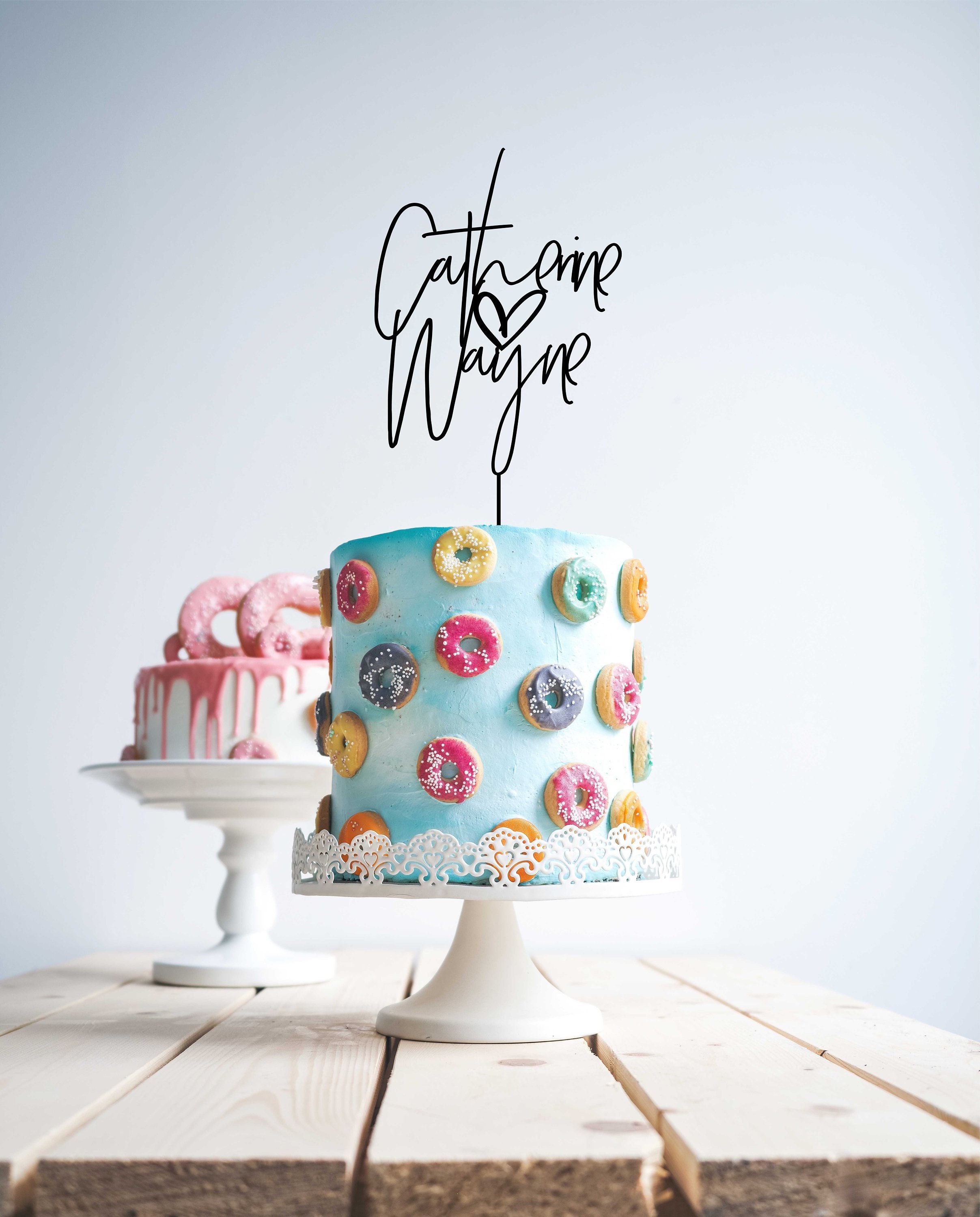 Wedding cake topper Custom couple name Wedding, engagement celebratio…