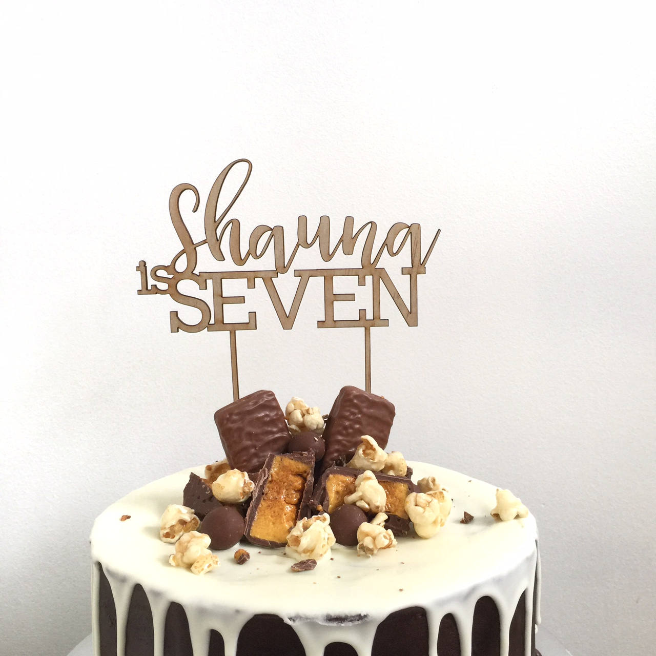Personalised Wood Number Name Cake Topper Birthday Cake Decoration Acrylic Name Age Personalised Wooden Party Decor First Birthday