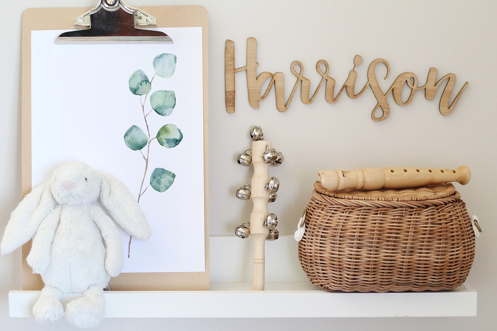 Custom Wood Nursery Name Sign Personalised Wood Gold Mirror Rose Gold ...