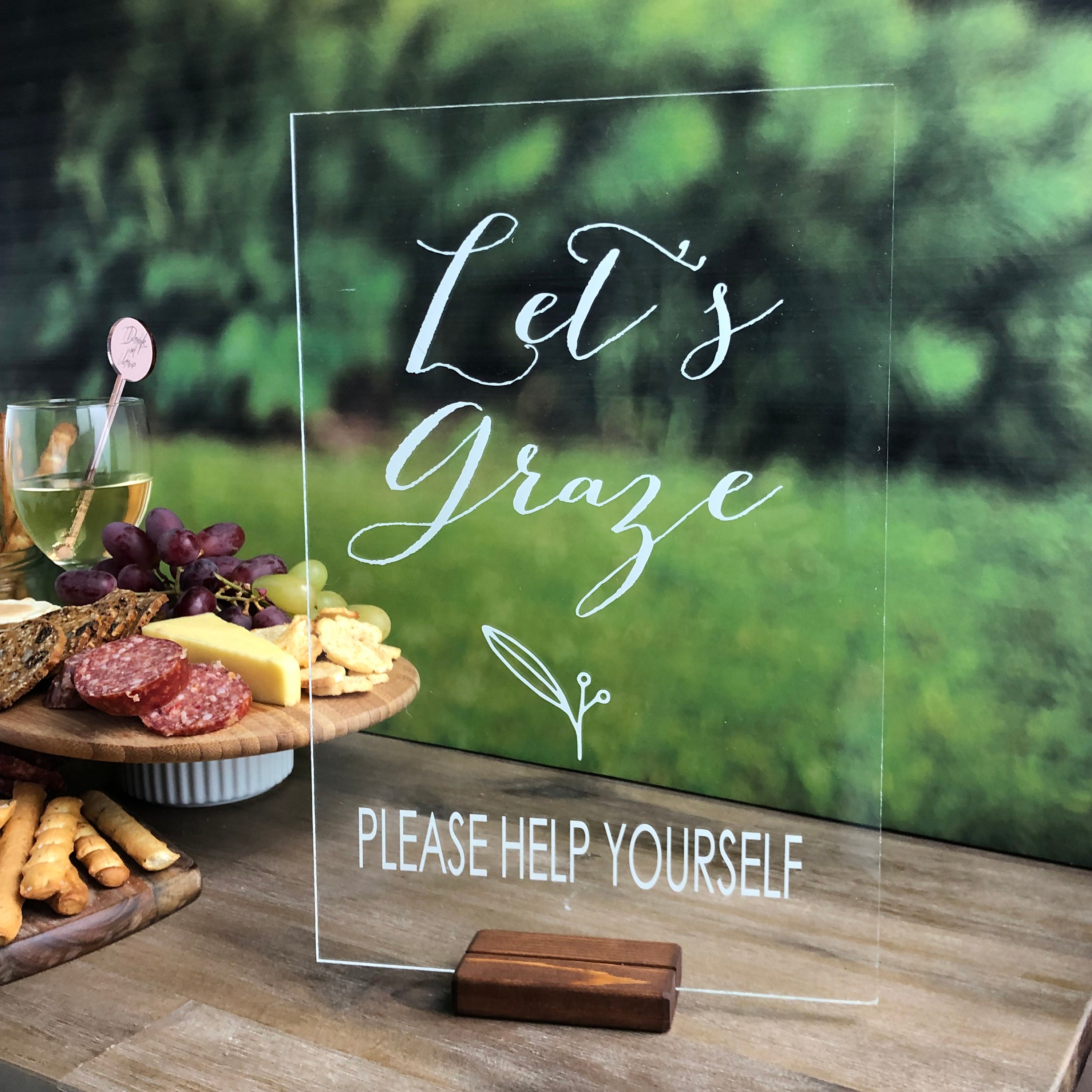 Grazing Table Acrylic Wedding Sign Grazing Table Sign - Etsy Australia