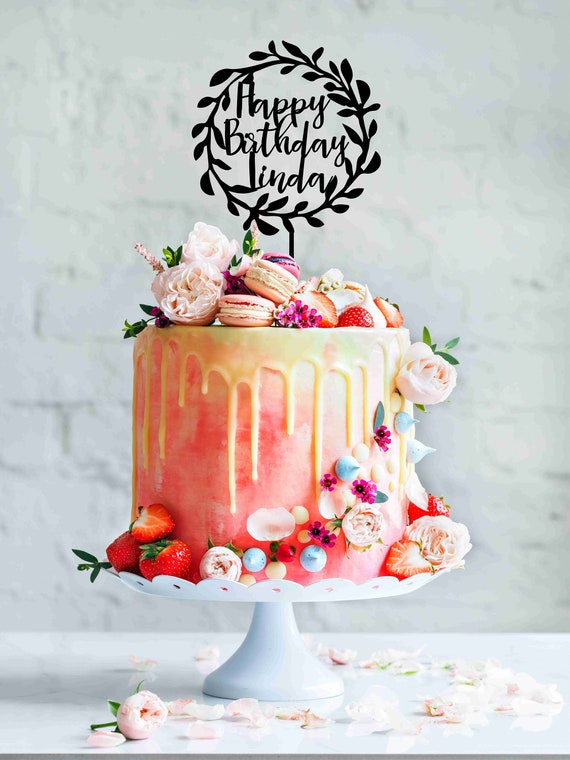 Couronne De Joyeux Anniversaire Personnalise Personnalise Rose Etsy Couronne De Joyeux Anniversaire Personnalise Personnalise Rose Etsy