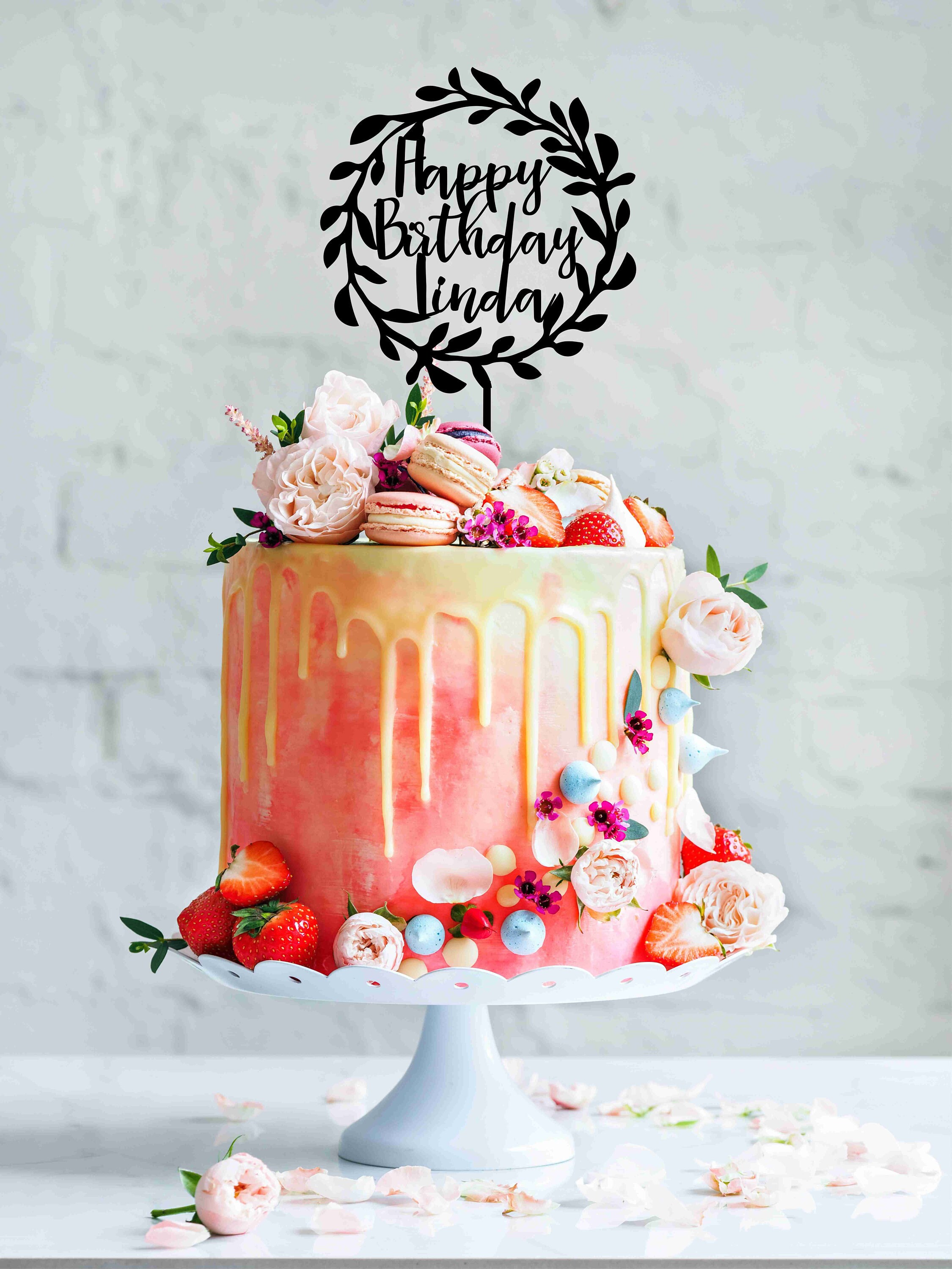 Couronne De Joyeux Anniversaire Personnalise Personnalise Rose Etsy Couronne De Joyeux Anniversaire Personnalise Personnalise Rose Etsy