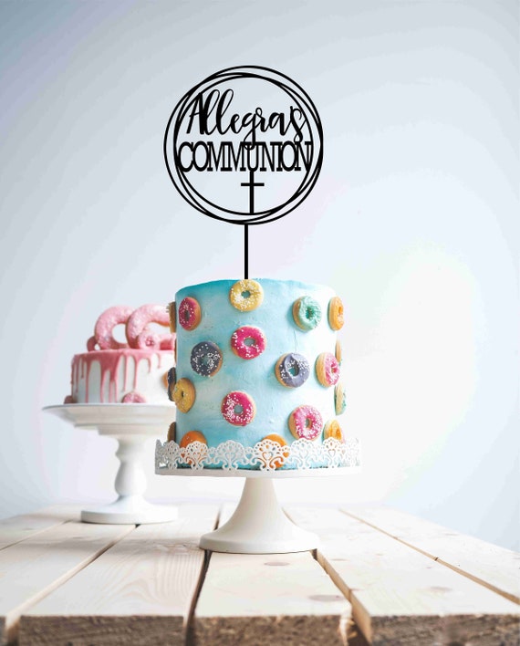 Personalised Holy Communion Cake Topper Wood Custom Cake Etsy