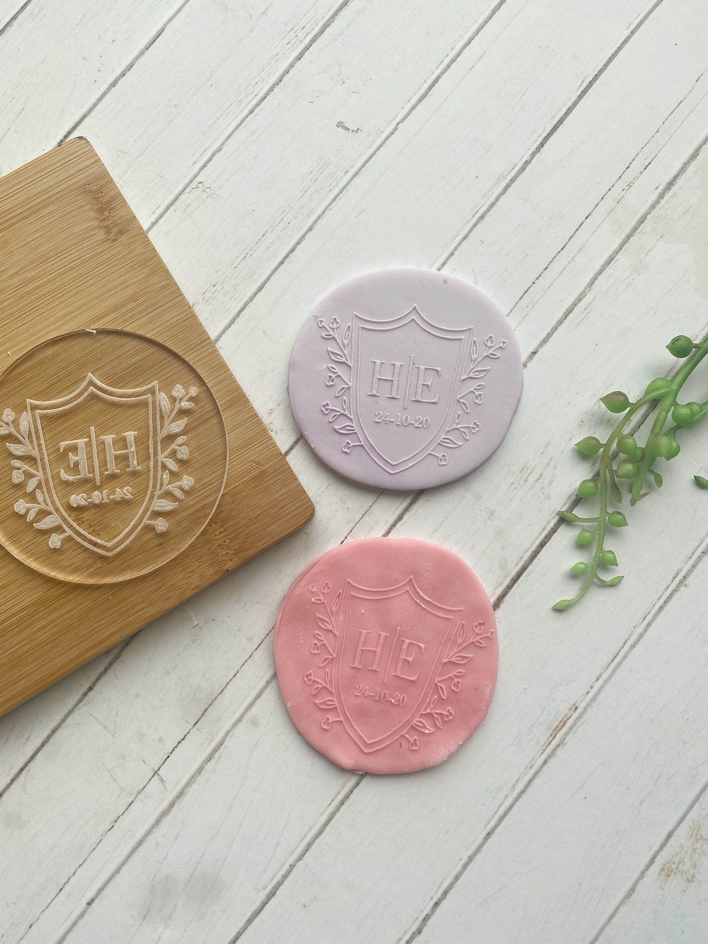 Custom Cookie fondant stamp Personalised modern embosser Etsy