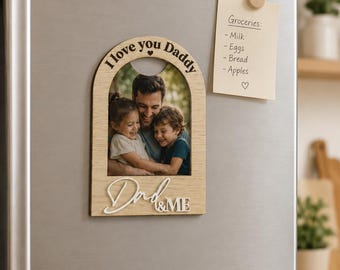 Daddy Photo Fridge Magnet | Personalised Father's Day Gift | Dad Keepsake | Gift from Kids