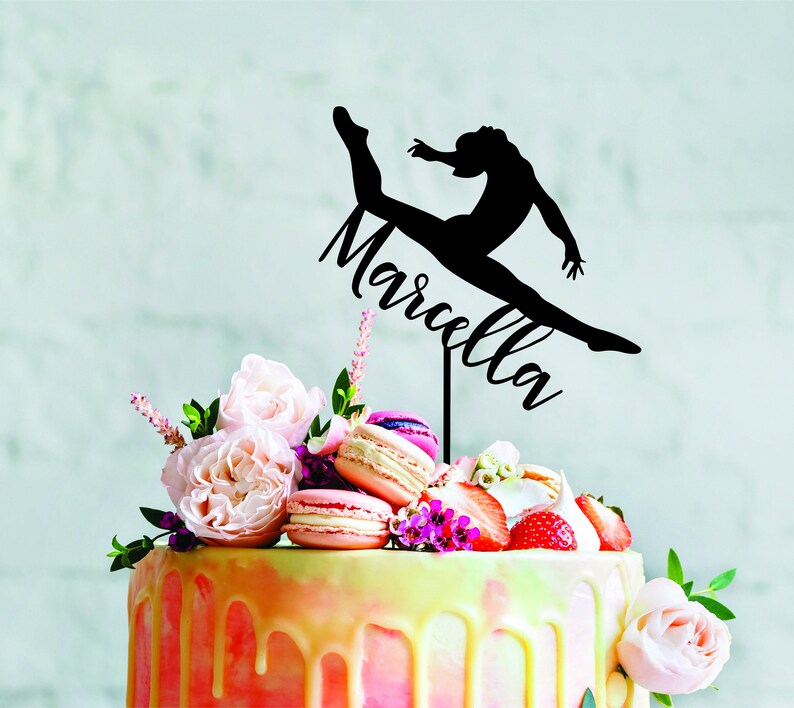 Personalised Gymnast Cake Topper Gym Gymnastics Wood Cake Etsy Australia