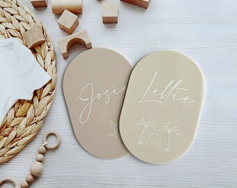 Birth Announcement  | Personalised Name Sign | Newborn Baby Nursery Decor | Personalised Kids Wall Decor | Door Nursery Sign | Neutral Sign