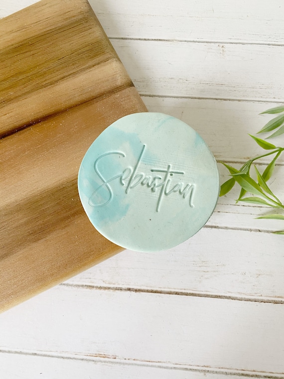 Custom Name Cookie Fondant Stamp - Fondant Embosser- Cookie Stamp - Birthday Cookie Embosser - Biscuit Embosser Christmas