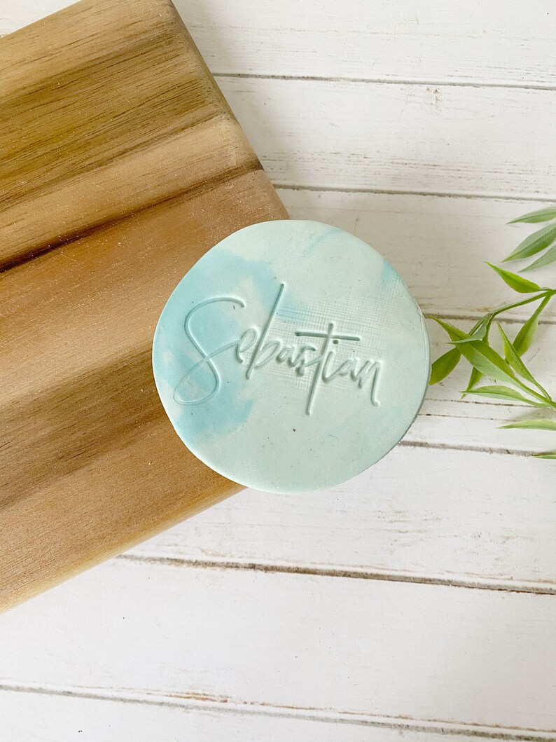 Custom Name Cookie Fondant Stamp Fondant Embosser Cookie Etsy