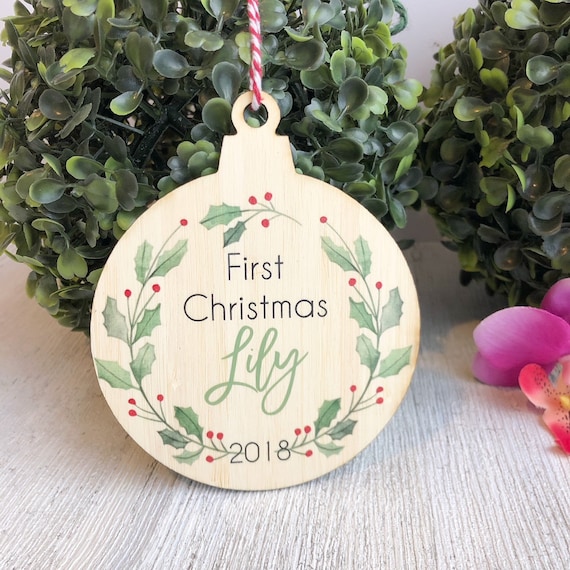 First Christmas Ornament personalised new born christmas gift Christmas  ornament for new baby 2018 bauble First Christmas gift xmas