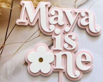 Daisy Flower cake topper|  | Daisy One topper | Daisy two topper | One personalised name