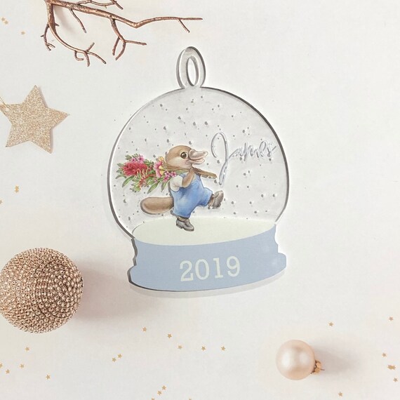 2019 Snow Globe Tree Ornament Personalised Tree Decoration Etsy