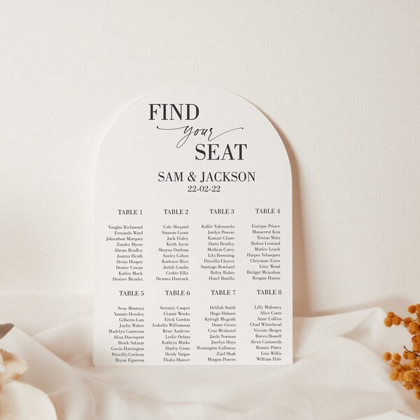 A3 Seating Chart | Wedding Seating Chart | acrylic wedding sign | Sign Cards and Well Wishes | Wedding acrylic sign clear sign signage