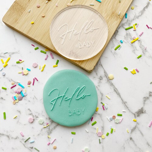 Custom Cookie Fondant Stamp Baby Shower Cookie Stamp With Etsy