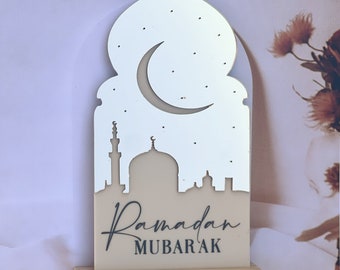 Temple Eid decor | Ramadan Moon Sign | Ramadan Mubarak  Decorations | Eid Mubarak  Gold Sign | Eid Cresent Sign  | Eid decorations | Ramadan