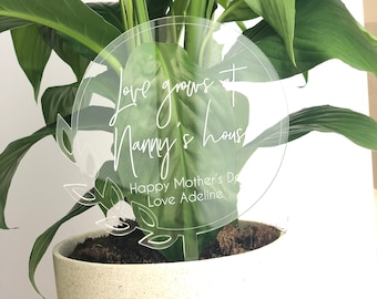 Mothers Day Gift - Personalised planter stick - Plant pot stick - Mother's Day present - custom planter stick - mum pot plant - mum gift