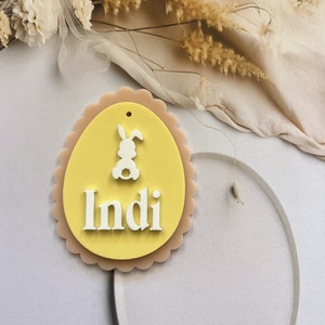 Pastel Easter Tags - Personalised laser cut hamper tags - personalised easter gift tag personalised custom easter egg - Easter egg tag bild 5