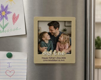 Daddy Photo Fridge Magnet | Personalised Father's Day Gift | Dad Keepsake | Gift from Kids