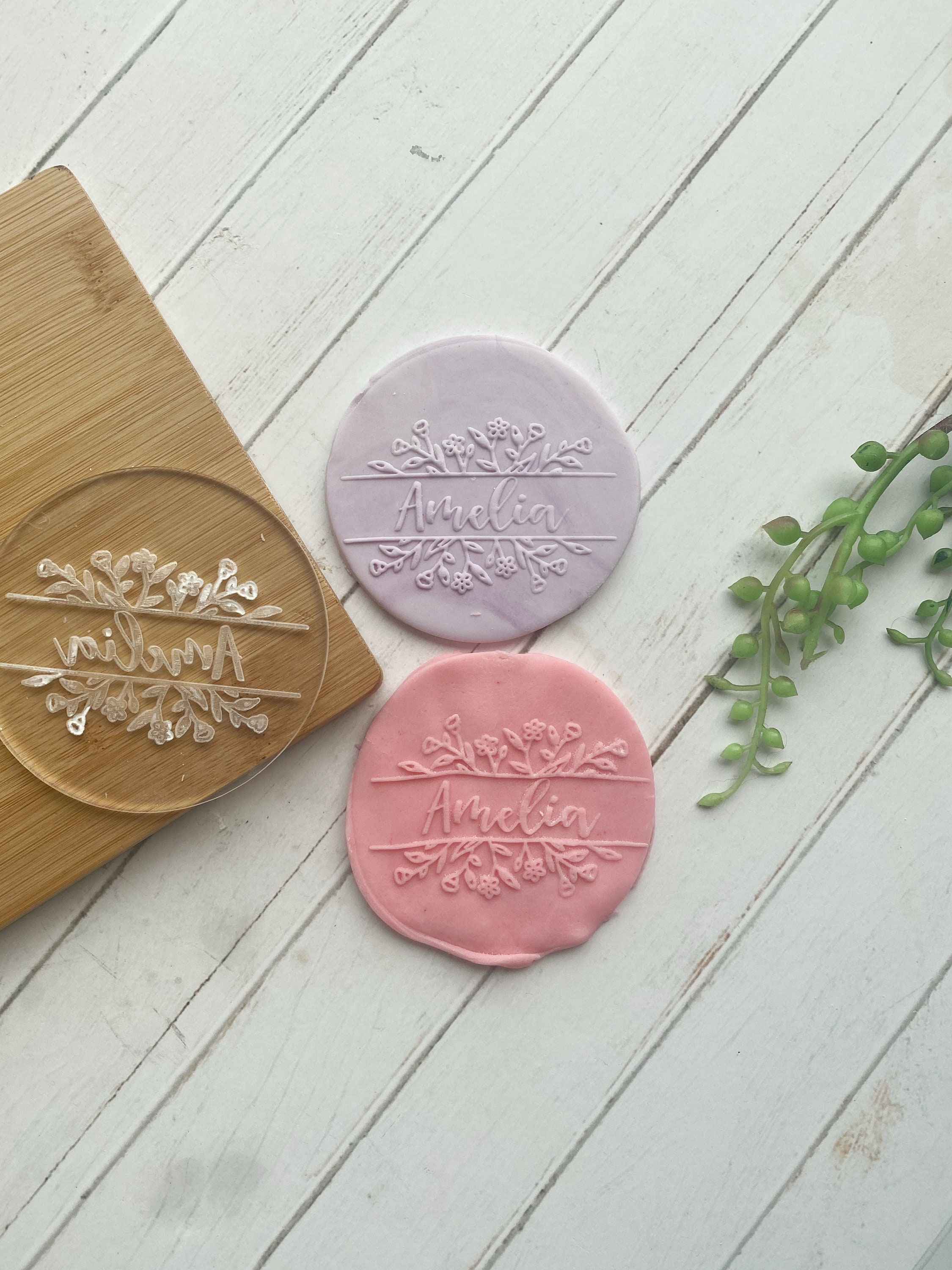 Custom Name Cookie Fondant Stamp Fondant Embosser Cookie Etsy