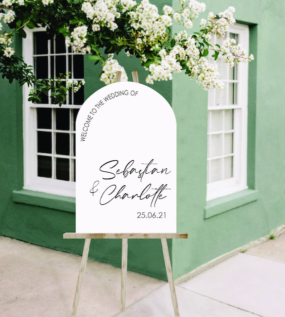 Arch Wedding Welcome Sign | Acrylic Welcome Sign | Welcome