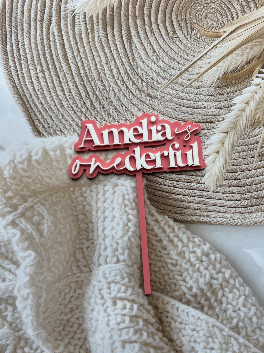 One-derful Cake Topper| | Two Tone Miss Onederful Birthday Topper ...