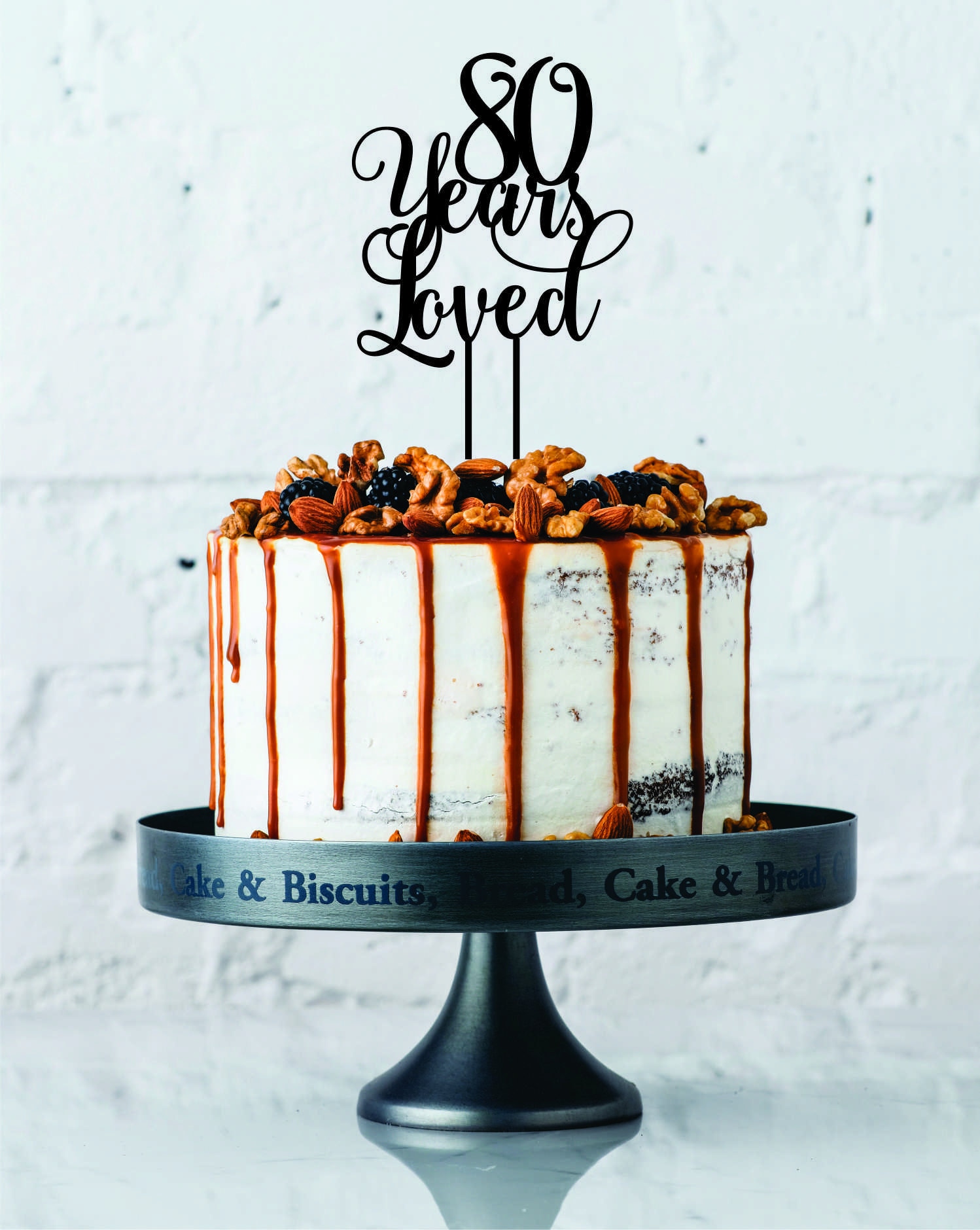 Birthday Cake Topper 80 Years Loved Cake Topper 80th Etsy