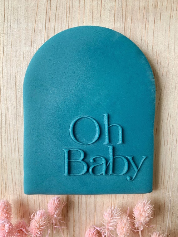 Arch Baby Shower Oh baby fondant stamp | Personalised fondant debosser | Baby Sprinkle Shower Cookie Embosser | Personalised Cookie Stamp |