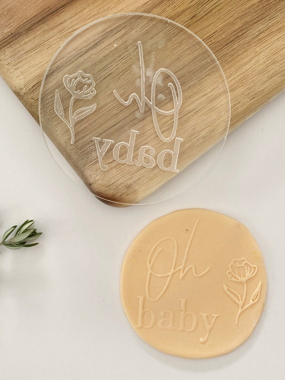 Custom Cookie Fondant Stamp Baby Shower Cookie Stamp With Etsy UK