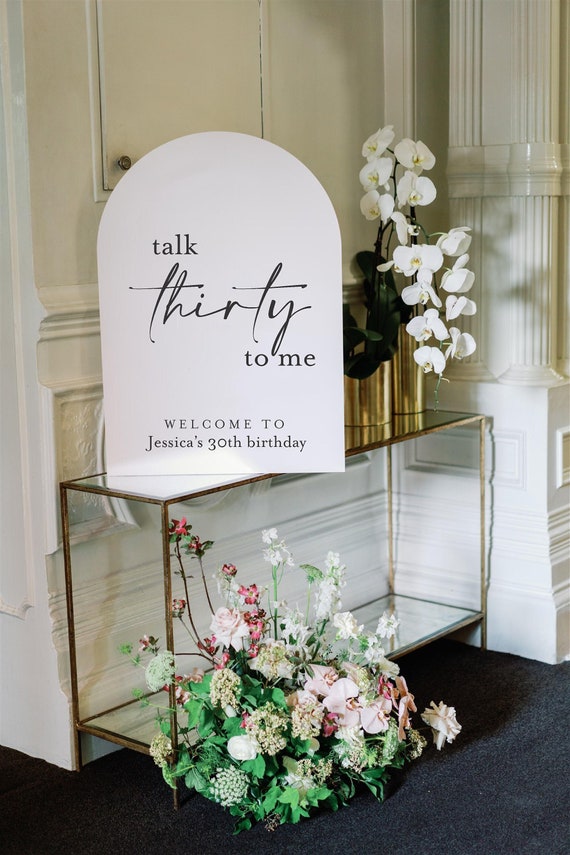Birthday Welcome Sign | Talk Thirty to me Birthday Sign | Welcome Celebrate Sign | Thirty Birthday welcome sign | 30th Welcome Sign