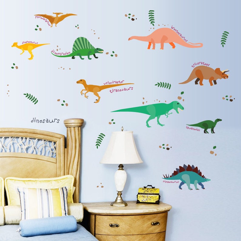 Removable Wall Stickers Nine Dinosaurs AW7071 Etsy Australia