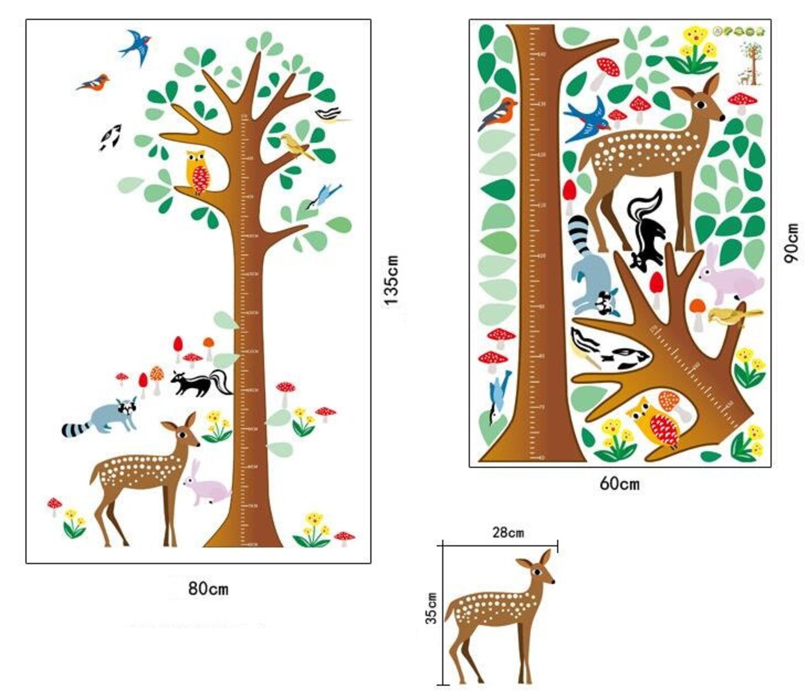 Deer Height Chart Wall Stickers AW9149 Etsy Australia