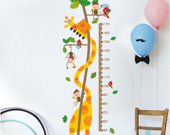 Giraffe Height Chart Wall Sticker / Decal - AW9269Free Shipping