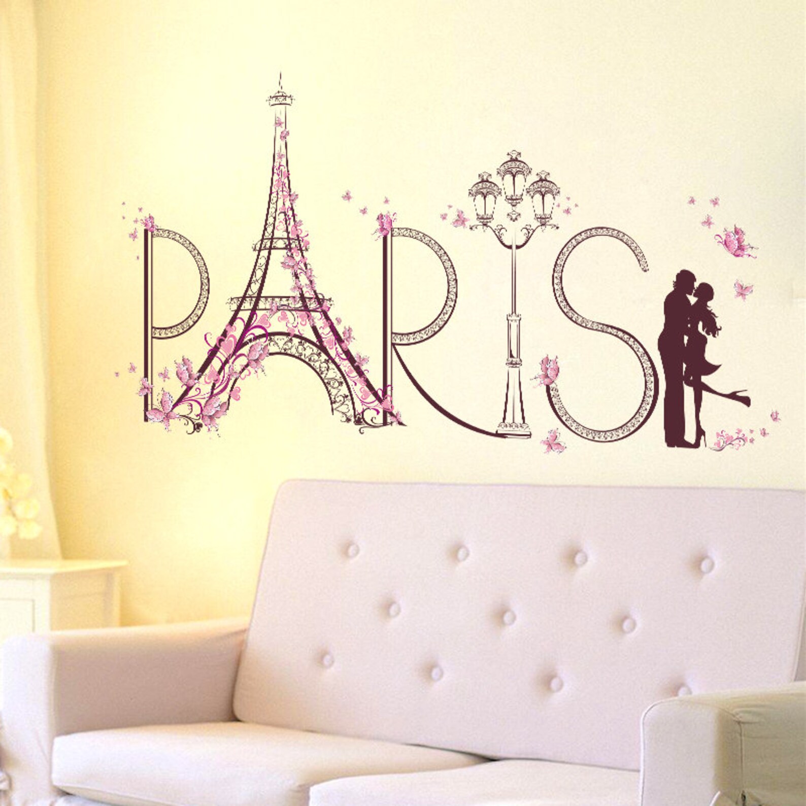 Paris Love Wall Decal AW9007 Etsy