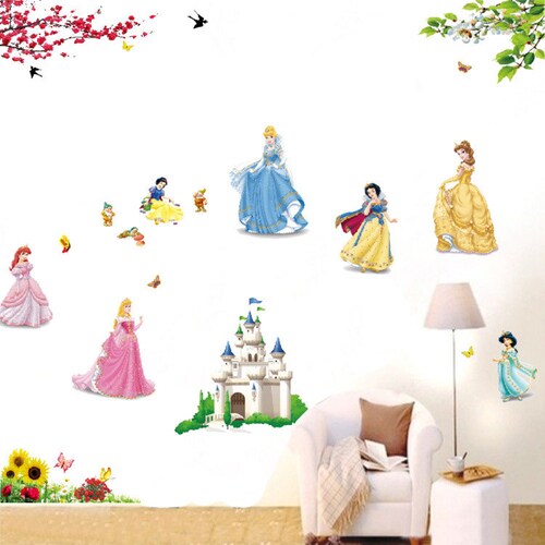 Disney Princesses Bedroom Wall Decal AW5102 Etsy