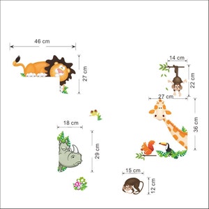Removable Wall Stickers Jungle Animals Door Surround Stickers AW0001 Free Shipping Bild 2