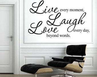 Abnehmbare Wandsticker - Live, Laugh, Love - AW1019