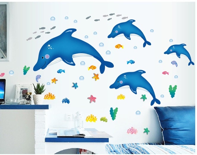 Dolphin Wall Decals AW9168 Etsy