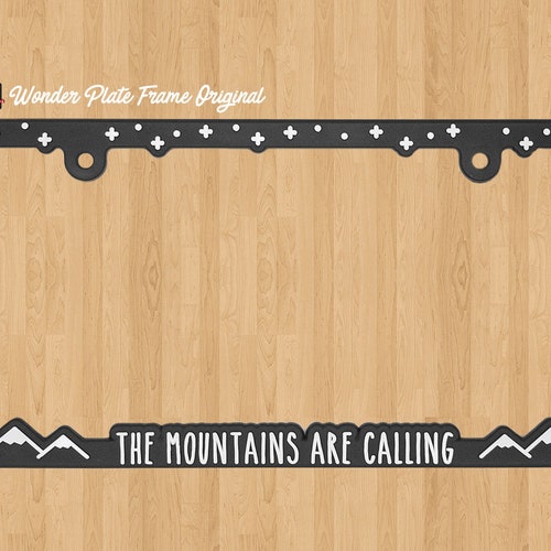 Mountains Are Calling License Plate Frame Slimline Design Etsy