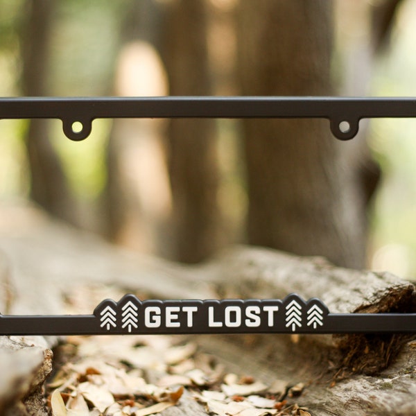 Get Lost License Plate Frame - Slimline Design