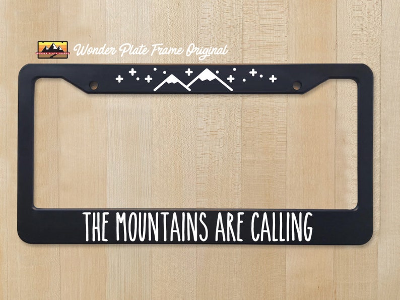 Mountains Are Calling License Plate Frame Great Gift for the Etsy