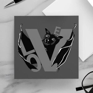 Tarjetas plegadas Batty Love