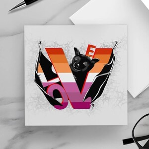Batty Love Folded Cards (bandiera lebiana)